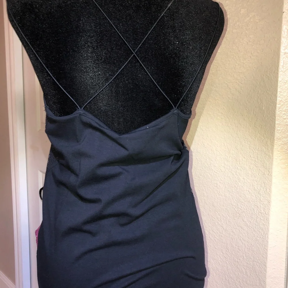 Sexy strappy Black sequin top - Picture 5 of 10